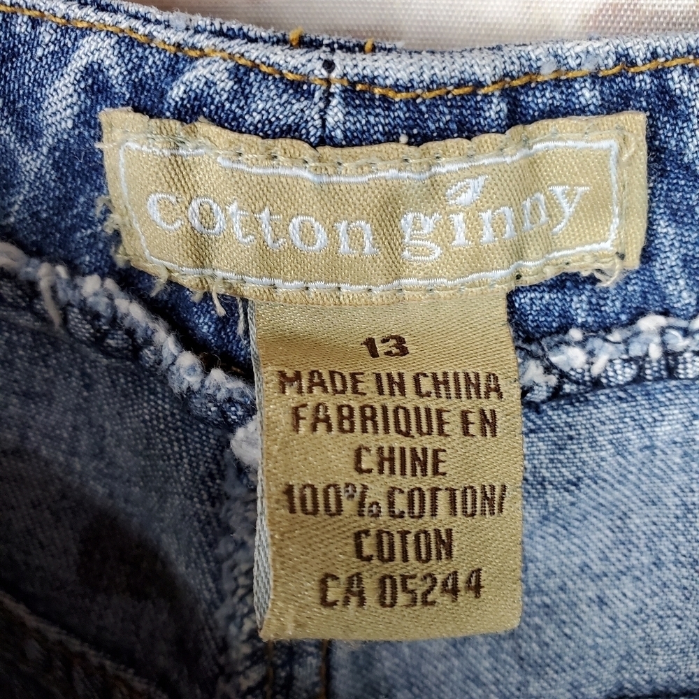 Vintage Midi Denim  Skirt 13 Blue Fade Front Slit Cotton Ginny Coastal Festival - Picture 3 of 10